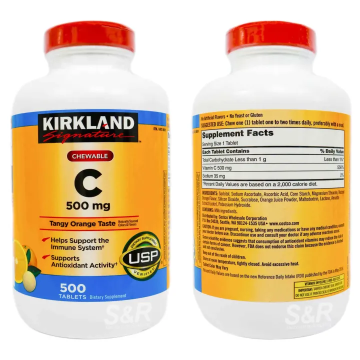 KIRKLAND VITAMIN C 500MG CHEWABLE 500TABLETS Lazada PH
