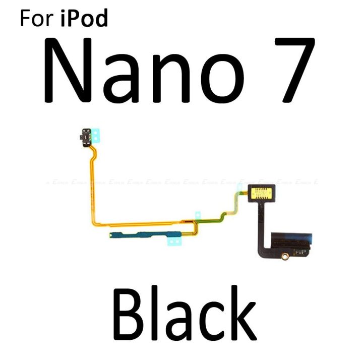 สายเคเบิ้ลหลักเปิดปิดพลังงานเสียงเบาสำหรับ-ipod-touch-2-3-4-5-nano-6-7ชิ้นส่วนซ่อมแซม