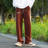 COD SDFGERTERT ✦MOLLGE✦ Summer Korean Style Fashion Wild Khaki British College Striped Loose Straight Casual Pants Men Seluar Slack Lelaki