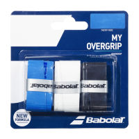 Babolat เทปพันด้าม/กริ๊ปพันด้ามไม้เทนนิส My Overgrip x3 Grip Tape Racket Tennis | Black/Blue/White ( 653052 )