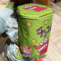OKADY Crayon Shin-Chan กระเป๋าเป้สะพายหลังกล่องบิสกิตจระเข้ขนาดเล็กกระเป๋านักเรียน,กระเป๋านักเรียนกระเป๋าซิปเปิดด้านบน