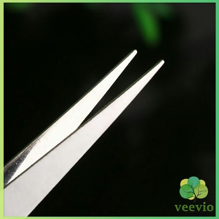 veevio-คีมหนีบอเนกประสงค์-มี-2-แบบ-คีบหนีบสแตนเลส-ปากคีบงอ-ปากคีบแหลม-stainless-steel-tweezers-สปอตสินค้า