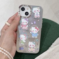 เคสโทรศัพท์ซิลิโคนนิ่มลายการ์ตูน Hello Kitty เคสโทรศัพท์มือถือสำหรับ iPhone 14 Pro Max 13 Pro Max ฝาครอบด้านหลังสำหรับ iPhone 12 Pro Max 11