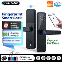 Yrhand K7 cerradura อัจฉริยะ Biometric สีดำสมาร์ทล็อค Tuya APP ปลดล็อคระยะไกล keyfi WiFi ล็อคประตูอิเล็กทรอนิกส์ LO ต่ำ!