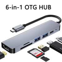 6 in 1 USB C Hub Ultra High Definition Fast Data Transfer PD Charging USB C to Ethernet Hub Adapter for Home Office Travel hot s