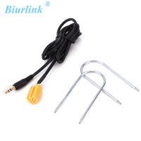 Biurlink อะแดปเตอร์สาย Aux แจ็ค3.5มม. 6pin Iso วิทยุติดรถยนต์ Rd9สำหรับเปอโยต์206 207 307 308