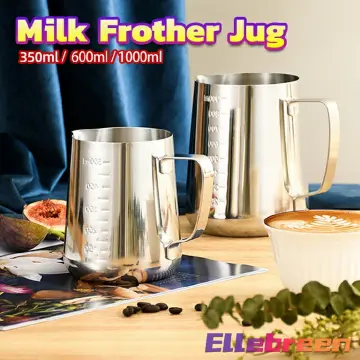 Stainless Steel Milk Frothing Jug Silver Frother Coffee Latte Container Metal  Pitcher Barista Cup
