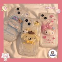 shuohaa204 SANRIO เคสโทรศัพท์มือถือ กันกระแทก ลายการ์ตูนซานริโอ้ 3D แฟชั่น สําหรับ IPhone 11 14 Pro Max IP 13 Pro Max 12 Pro Max 7 8Plus XR XS SE