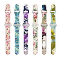 【new】 Band 42MM 44MM 45MM 49MM 38MM 40MM 41MM Silicone Floral Print 7 8 6 5 4 3 Wristband