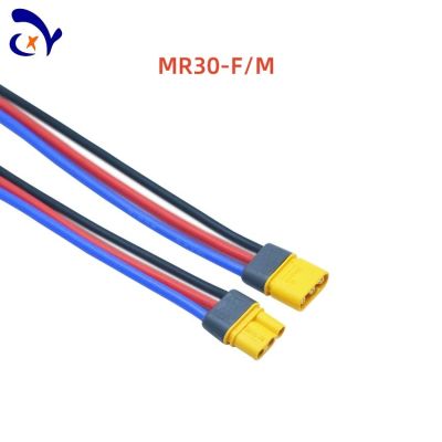 【YF】 1PCS/1 Pair Amass MR30-Male/Female Connector Three Hole Plug Extension Cable With 18AWG Silicone Wire Length 10cm/15CM