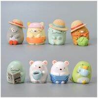 8ชิ้นการ์ตูน Sumikkogurashi ตัวอักษรแพทช์โมเดลตุ๊กตารถตั้งโต๊ะภาพอนิเมะเครื่องประดับขนาดเล็กวัสดุตกแต่งเค้กแบบ DIY ของเล่น