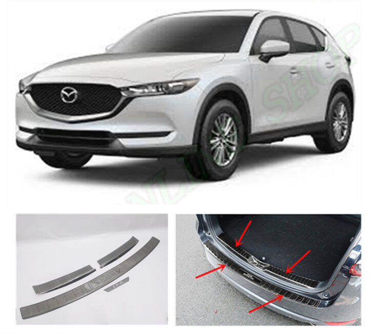 MAZDA CX5(CX-5)2017-2022 REAR BUMBER GUARD TRUNK PROTECTOR STAINLESS ...