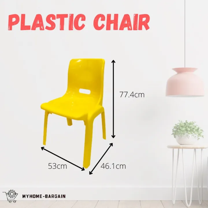Plastic Chair Kerusi Plastik Solid High Quality Plastic Chair