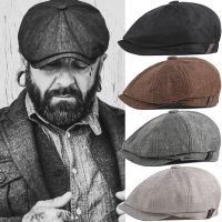 Retro Newsboy Caps Men Octagonal Hats British Painters Hats Autumn Winter Berets Herringbone Flat Caps Hip Hop Berets Gorras