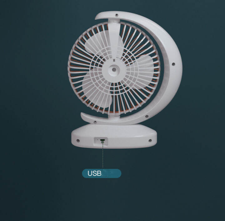 haier-summer-desktop-fan-พัดลมตั้งโต๊ะแบบชาร์จ-usb-หมุนได้-ลมแรง-ขนาดเล็ก-พกพาสะดวก-ความเร็วลมแบ่งออกเป็นสามระดับ-เสียงเบา