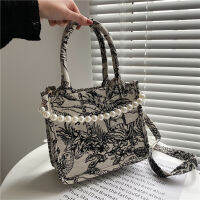 Western Style Shoulder Bag 2022 Popular New Fashion Portable Tote Bag Pearl Shoulder Bag