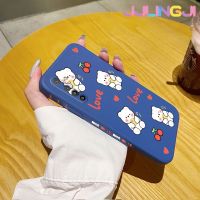 Jlingji เคสสำหรับ Realme XT เคส X2 Realme แฟชั่นลายหมีเชอร์รี่เคสมือถือนิ่มบางขอบสี่เหลี่ยมด้านข้างเคสซิลิโคนเคสนิ่มเคสป้องกันการกระแทก