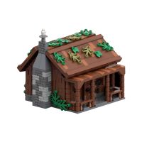 Gobricks MOC Cabin In The Woods House Model Bricks Creative Architecture Streeiew Building Block Set ของเล่นสำหรับของขวัญ