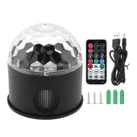 Wireless Phone Connection Bluetooth-compatible + Speaker USB LED Magic Ball Projector Stage Lights for Decoration Car Party