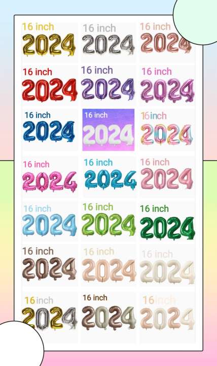 16 Inches Happy New Year Theme Welcome 2024 NO Set Pack Party   3ec7fdd82df51439664d08cc8860782b  720x720q80 