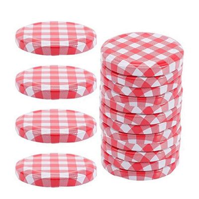 Jam Jars with Wide Mouth Screw Lids Metal Bottle Cap for Normal Jars 6.5 X 6.5 Cm Set Of 40