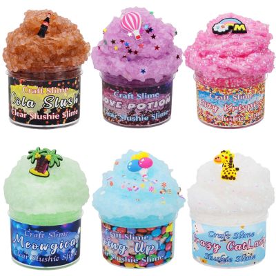 Cartoon Magic Slime Crystal Mud Toys Fluffy Foam Putty Plasticine Cloud Polymer Clay Kit For Kid Antistress Toys Slime Products