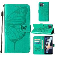 For OPPO A93 4G / F17 Pro / Reon4 F / Reon4 Lite Flip Magnetic PU Leather fashion Casing Classic Butterfly Flower Solid color Stand Wallet Cover