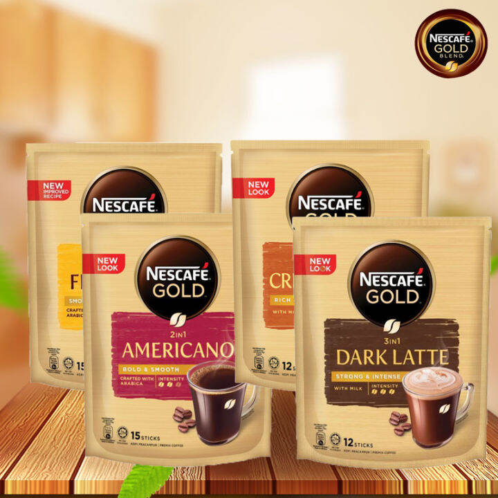 NESCAFE GOLD Mixed Drink (Flat White / Americano / Dark Latte / Creamy Latte) Lazada