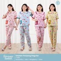 ◇❖❡ U-605 an One Set SIZE REGULAR Piyama Full Kancing REGULAR SIZE เสื้อเชิ้ต ตัวสั้น กางเกงขายาว เอวยางยืดทั้งตัว พอดีตัว แบรนด์พิเศษตลอดกาล แนวคิดสุดหวาน