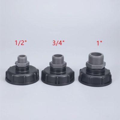 ☍✠ IBC Tank Adapter 60mm Coarse Thread to 1/2 39; 39; 3/4 39; 39; 1 39; 39; Garden Hose Connector Durable Water Tank Fittings
