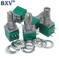 5PCS RV097NS Potentiometer 5K 10K 20K 50K 100K 500K B5K With A Switch Audio 5Pin Shaft 15mm Amplifier Sealing