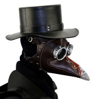 หนังยุคกลาง Plague Doctor  Steampunk Gothic หมวกฮาโลวีน Cosplay Face Annivermou Carnival เทศกาล Masquerade หน้ากากตลก