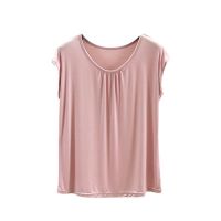 summer modal sleeveless vest T-shirt women loose large size bottoming shirt round neck shirt