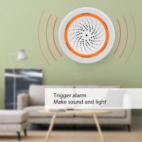 Tuya Zigbee Siren Sound Light Alarm App Remote Control Home Security Protection System Sound Light Sensor Smart Alarm Siren Household Security Systems