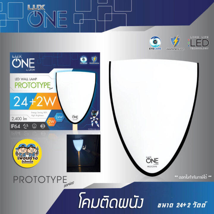 luxone-โคมไฟผนัง-led-รุ่น-prototype-24w-2w-ทรงสามเหลี่ยม-ติดกำแพง-ไฟผนัง-โคมไฟ-โคม-ไฟแต่งผนัง-led-wall-lamp-กันน้ำ-ip64-โคมกันน้ำ