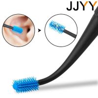 JJYY Soft Silicone Ear Pick Double-ended Earpick Ear Wax Curette Remover Ear Cleaner Spoon Spiral Ear Clean Tool