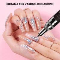 Makartt Nail Rhinestone Glue Gel Kit,กาวติดเล็บอัญมณีพร้อมแปรงและปลายปากกากาวที่แข็งแรงเป็นพิเศษแม่นยำสำหรับเสน่ห์เล็บ