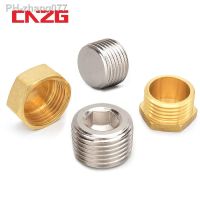 Copper 1/8 quot; 1/4 quot; 3/8 quot; 1/2 quot; 3/4 quot; Male Thread Brass Pipe Hex Head End Cap Plug Fitting Coupler Connector Adapter