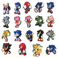 อะนิเมะ Sonic Croc Charms สำหรับเด็กชายหญิงวัยรุ่นเกม Sonic รองเท้าอุปกรณ์ตกแต่งสำหรับรองเท้า Clog รองเท้าแตะสร้อยข้อมือ Party Favor ของขวัญ