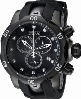 Invicta Mens INVICTA-6051 Venom Reserve Black Stainless Steel Watch with Polyurethane Band