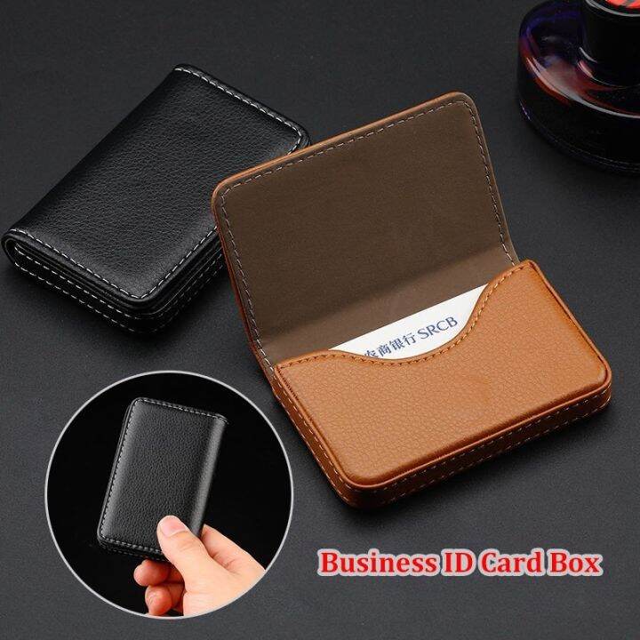 Formal Business Card Case ID Pouch PU Leather Card Box Man Credit Card ...