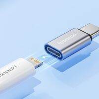 AMUMU USB 2.0 Type-C ชายเป็น IOS อะแดปเตอร์ตัวเมีย Type C ไปยังตัวแปลงไอโอเอสอะแดปเตอร์โทรศัพท์ Type-C ไปยัง Ios Type C To IOS ตัวเชื่อมต่อ Mini โทรศัพท์มือถือ/แท็บเล็ตที่มีน้ำหนักเบา