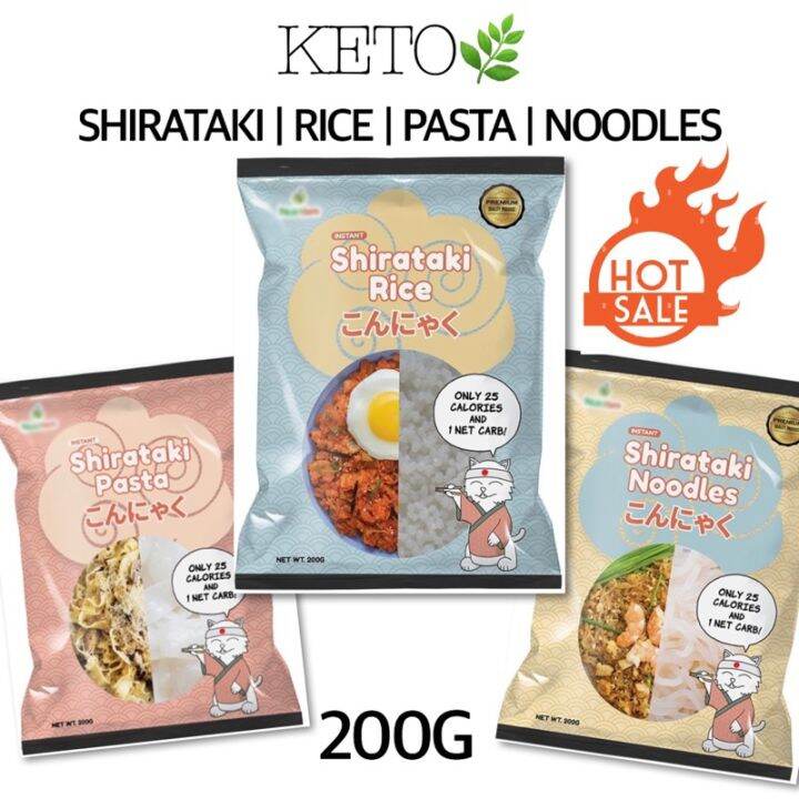 Shirataki/Konjac/Konnyaku Rice / Pasta /Noodle (200g) Lazada PH