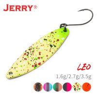 Jerry Leo Trout Ultralight Spinning Fishing Lures Micro Brass Trolling Single Hook Spoon Bauble Baits Lake Tackle