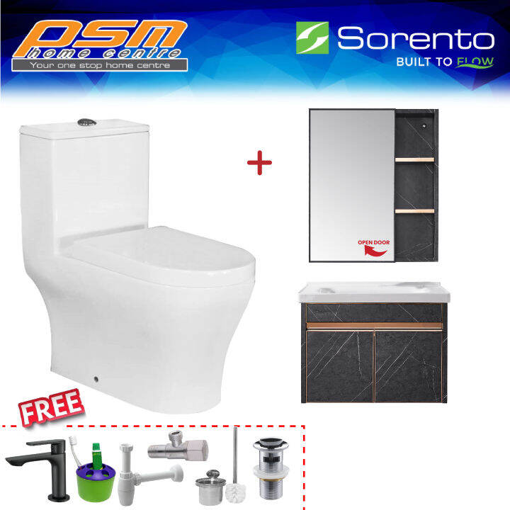 SORENTO One Piece Water Closet Wash Down Flushing System Bathroom WC S ...