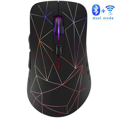 SeenDa Wireless Gaming Mouse 2.4G 6 Buttons Bluetooth 4.0 USB Rechargeable Backlight Mute Mice For PC Gaming Computer Laptop