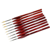 9PcsSet Brush Pen Miniature Paint Kit Professional Sable Hair Fine Detail Art Model Tools Painting Drawing Brushes Brush Pen