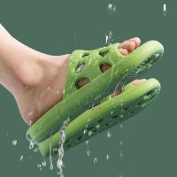 Bathroom Shower Slippers Hollow Out Women Men Slides Summer EVA Shoes Soft Anti-Slip Flip Flops Indoor Outdoor Sandals Couple