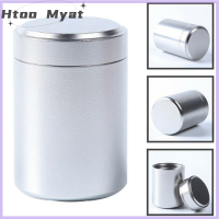 tantuoye 1x Silver Airtight PROOF คอนเทนเนอร์อลูมิเนียม herb stash Metal SEALED CAN Tea Jar