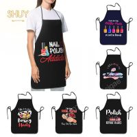 Nail Polish Kitchen Apron Unisex Chef Cooking Baking Bib BBQ For Women Kids Nail Artist Gift Tablier Cuisine Gardening Aprons Aprons